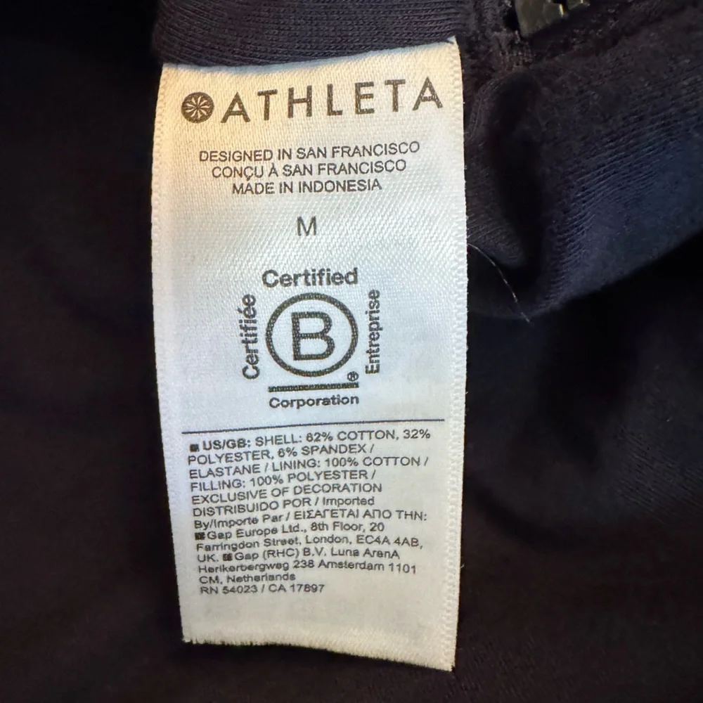 Athleta Navy Quilted Sweatshirt - Picture 4 of 8